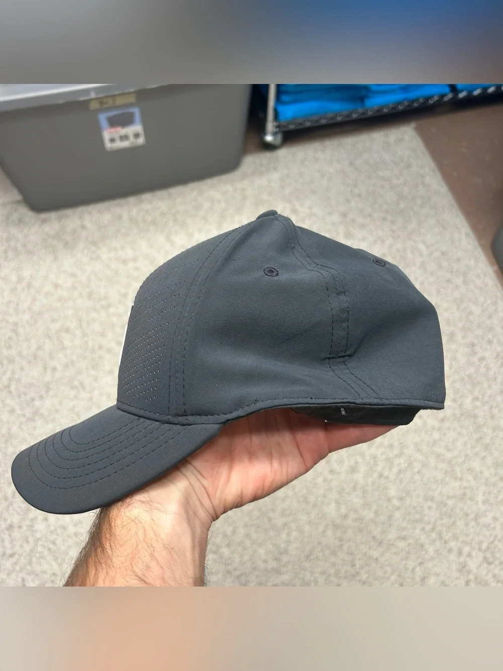 Tiger Woods Nike Heritage 86 Flex Fitted Black Mesh Breathable Golf Cap Hat L/XL